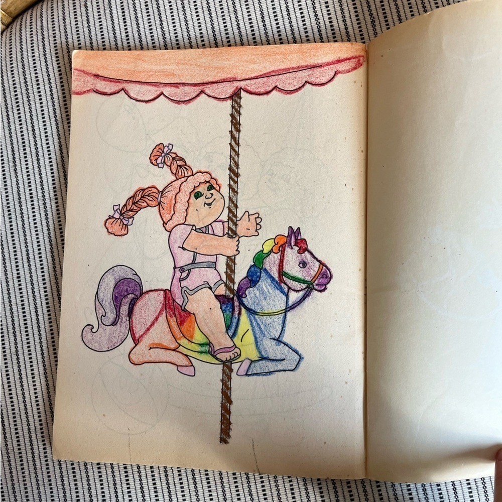 Retro Cabbage Patch Kids Coloring Book Circa 1986 - Picture 6 of 10